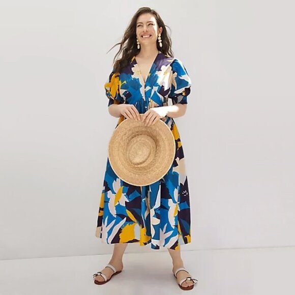 ANTHROPOLOGIE | 100% Cotton Ronika Botanical Maxi Dress | NWT - Picture 3 of 10